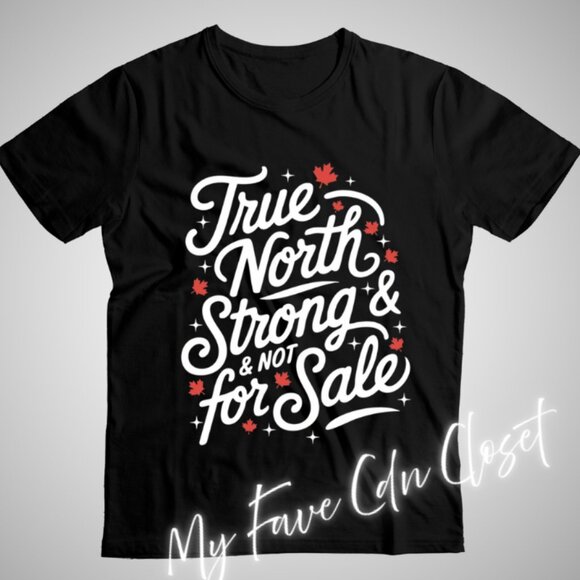 NEW**ADULT **Black True North Canadian T-shirt**unisex sizing - Picture 1 of 2